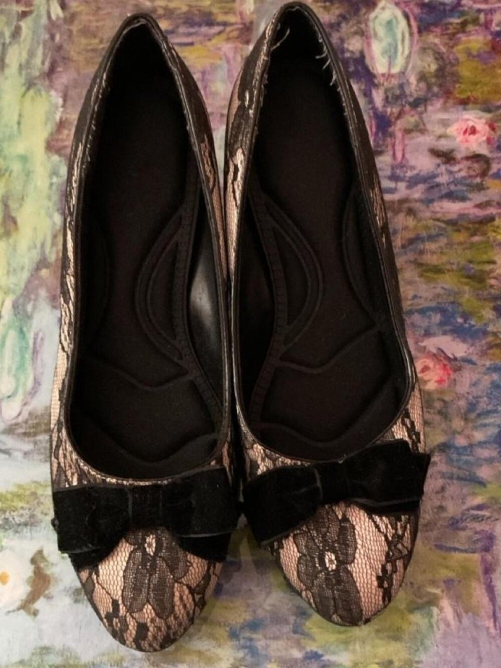 Fioni Black Lace Kitten Heels